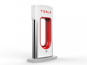 tesla electric vehicle charging station Model 3D