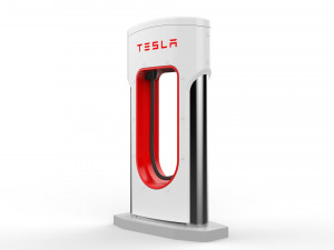 tesla electric vehicle charging station Model 3D