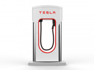 tesla electric vehicle charging station Model 3D