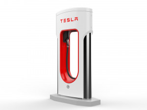 tesla electric vehicle charging station Model 3D