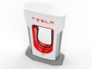 tesla electric vehicle charging station Model 3D