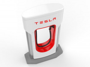 tesla electric vehicle charging station Model 3D