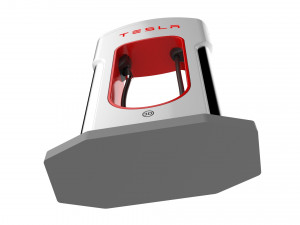 tesla electric vehicle charging station Model 3D