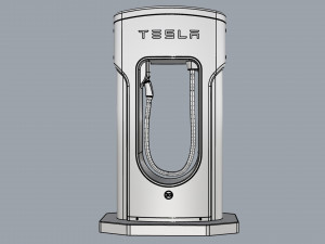 tesla electric vehicle charging station Model 3D