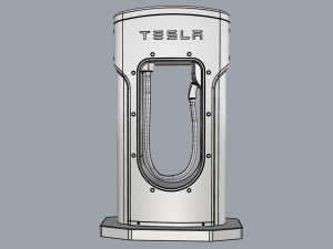tesla electric vehicle charging station Model 3D