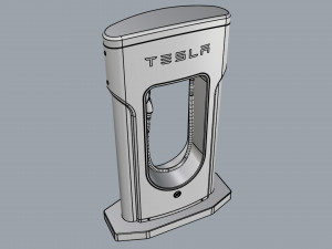 tesla electric vehicle charging station Model 3D