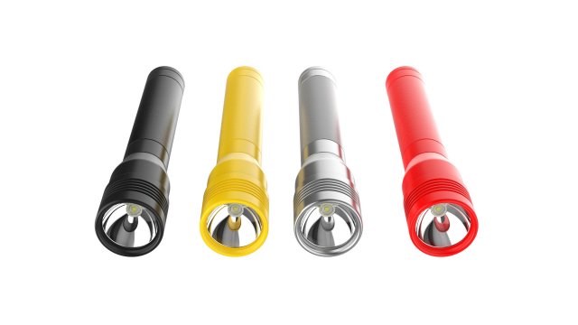 flashlight 3D Model .c4d .max .obj .3ds .fbx .stl .blend 