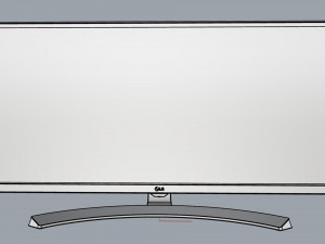 monitor lg ultrawide 34 inch 3D Model