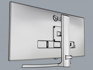 monitor lg ultrawide 34 inch 3D Model