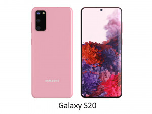 samsung galaxy s20 cloud pink 3D Model