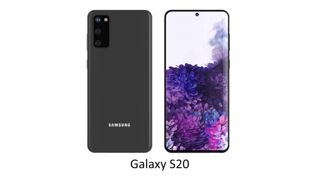 samsung galaxy s20 cosmic gray 3D Модель .c4d .max .obj .3ds .fbx .stl .blend 