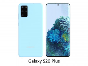 samsung galaxy s20 plus cloud blue 3Dモデル