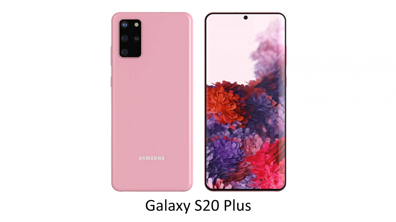 samsung galaxy s20 plus cloud pink 3D Model .c4d .max .obj .3ds .fbx .stl .blend