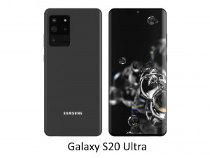 samsung galaxy s20 ultra cosmic gray 3D Model