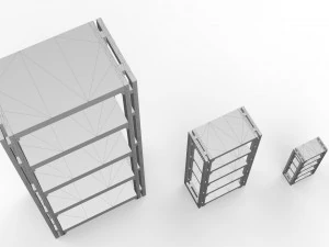 bookcase miniature with 3 different sizes 3D Print Model