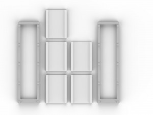 bookcase miniature with 3 different sizes 3D Print Model