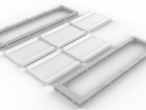 bookcase miniature with 3 different sizes 3D Print Model