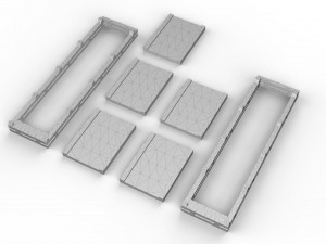 bookcase miniature with 3 different sizes 3D Print Model