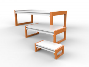 center table with 3 different sizes 3D-Druckmodell