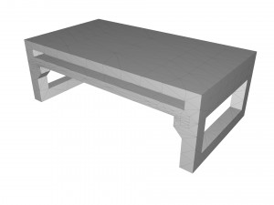 center table with 3 different sizes 3D-Druckmodell