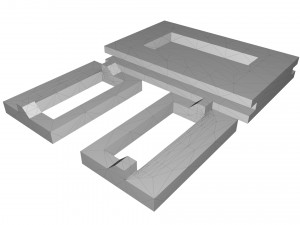 center table with 3 different sizes 3D-Druckmodell