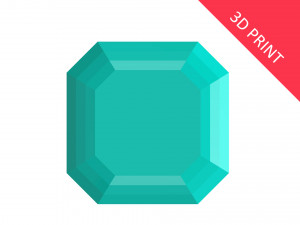 diamond asscher 3D Print Model
