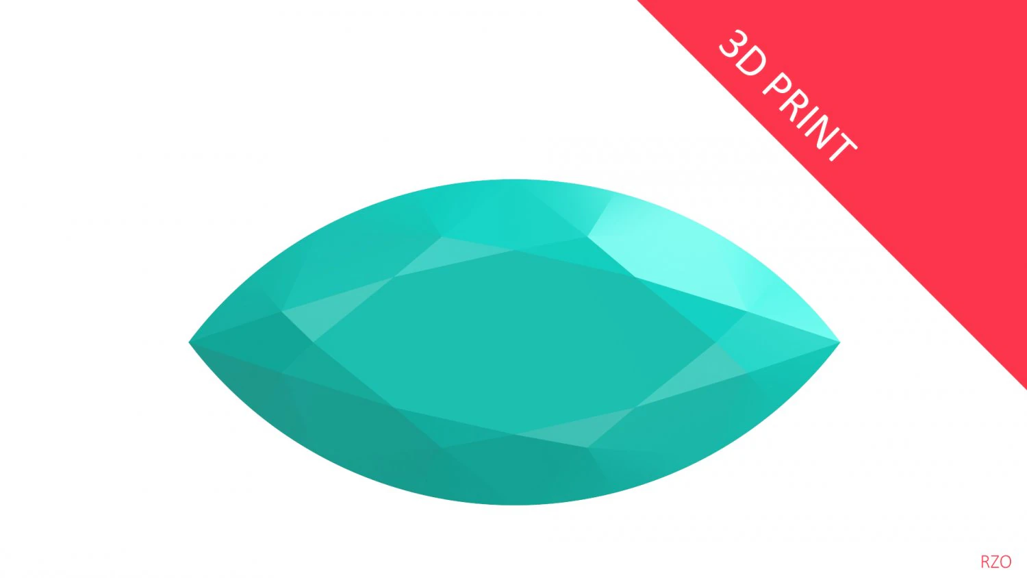 diamond marquise 3D Print Model .c4d .max .obj .3ds .fbx .stl .blend