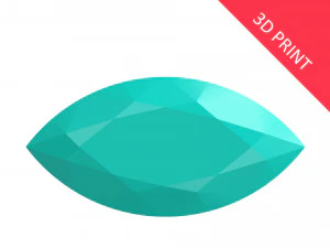 हीरा जटित 3D प्रिंट मॉडल