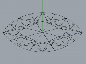diamond marquise 3D 打印模型