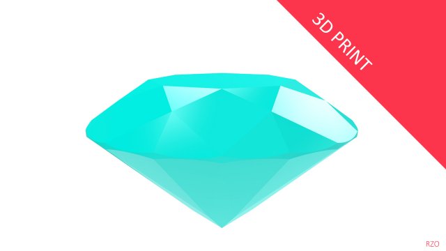 diamond round 3D Druckmodell .c4d .max .obj .3ds .fbx .stl .blend