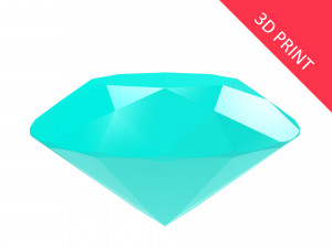 diamond round 3D 프린트 모델