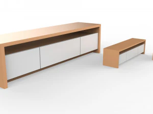 living room rack with 3 different sizes 3D Print Model
