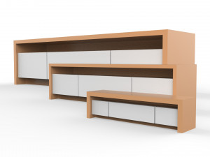 living room rack with 3 different sizes Model Cetak 3D