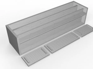 living room rack with 3 different sizes 3D Print Model