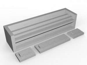 living room rack with 3 different sizes Model Cetak 3D