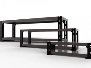 living room rack 02 with 3 different sizes 3D Print Model