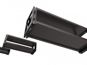 living room rack 02 with 3 different sizes 3D-Druckmodell