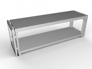 living room rack 02 with 3 different sizes 3D-Druckmodell
