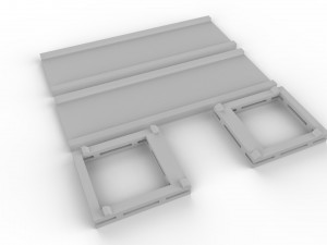 living room rack 02 with 3 different sizes 3D-Druckmodell