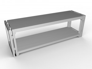 living room rack 02 with 3 different sizes 3D-Druckmodell