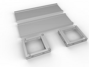 living room rack 02 with 3 different sizes 3D-Druckmodell