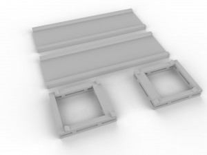 living room rack 02 with 3 different sizes 3D-Druckmodell