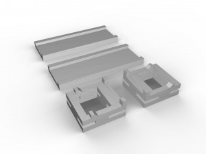 living room rack 02 with 3 different sizes 3D-Druckmodell