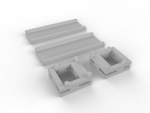 living room rack 02 with 3 different sizes 3D-Druckmodell