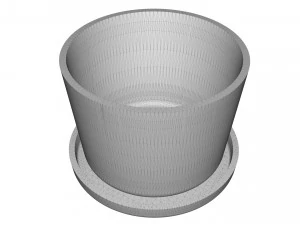 vase with plate for plant 01 with 3 different sizes 3D Print Model