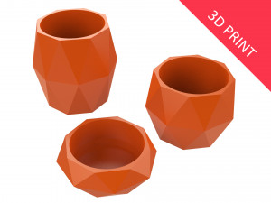 vase for plant 04 with 3 different sizes Model do druku 3D