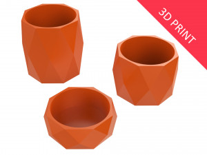 vase for plant 05 with 3 different sizes 3D Print Model