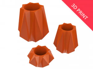 vaas voor plant 11 met 3 verschillende maten 3D printmodel