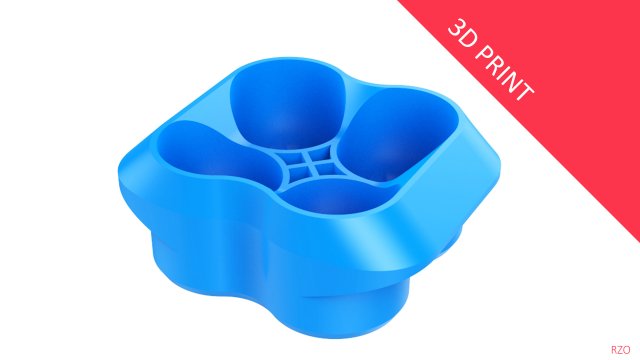 crate unity 01 for 4 cans 350ml Modello di stampa 3D .c4d .max .obj .3ds .fbx .stl .blend 