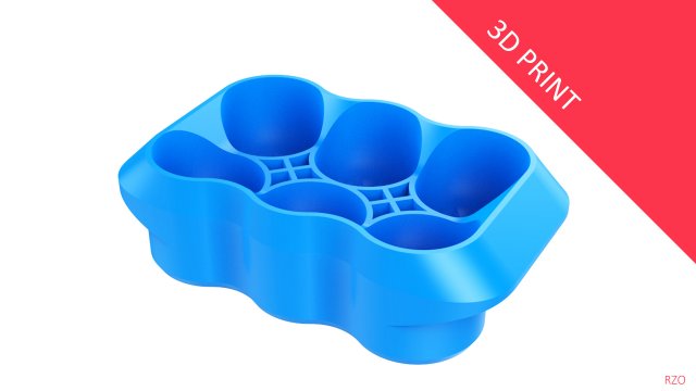 crate unity 01 for 6 cans 350ml 3Dプリントモデル .c4d .max .obj .3ds .fbx .stl .blend 